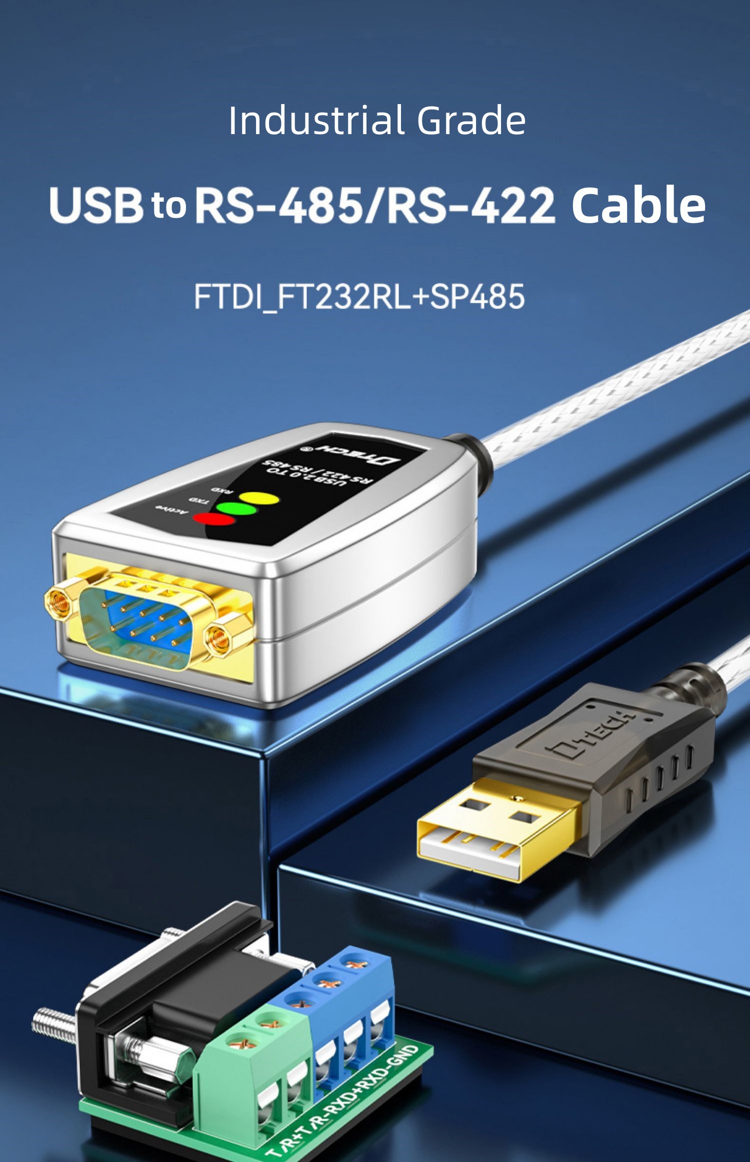 Câble USB2.0 vers RS422/485