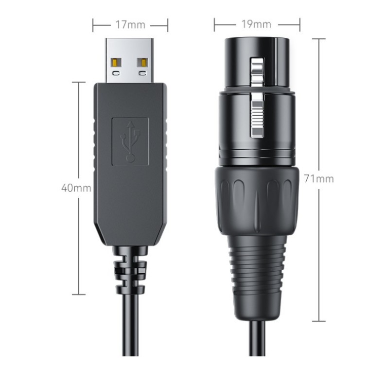 Câble XLR USB vers port série RS485