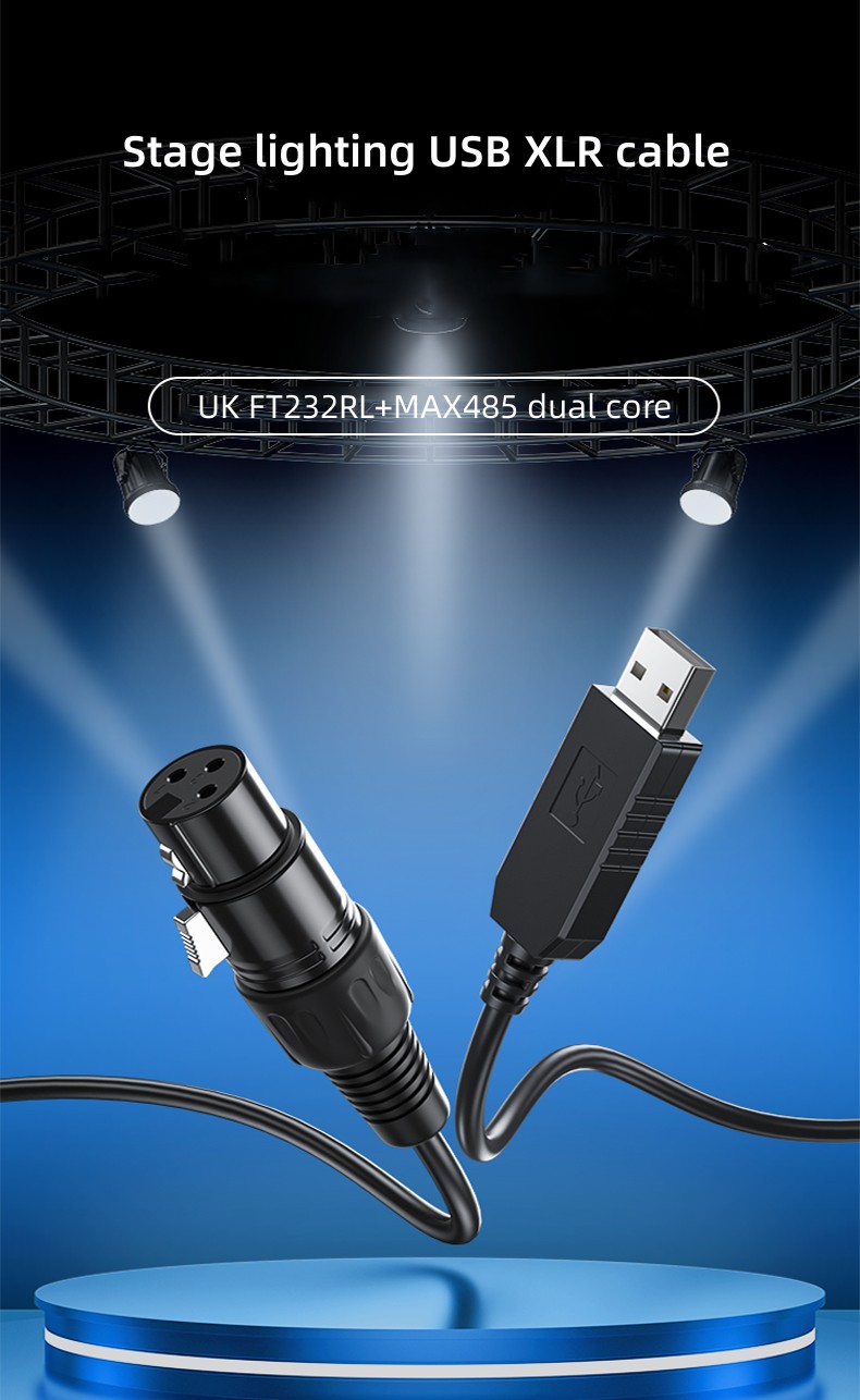 Câble XLR USB vers port série RS485