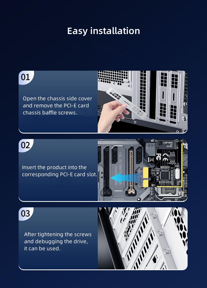 Carte Ethernet Gigabit PCI-E vers RJ45