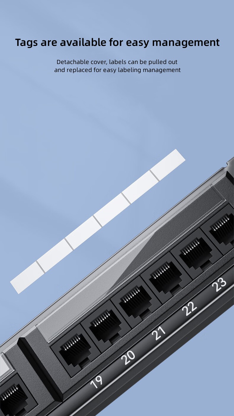 Panneau de brassage CAT6 24 ports