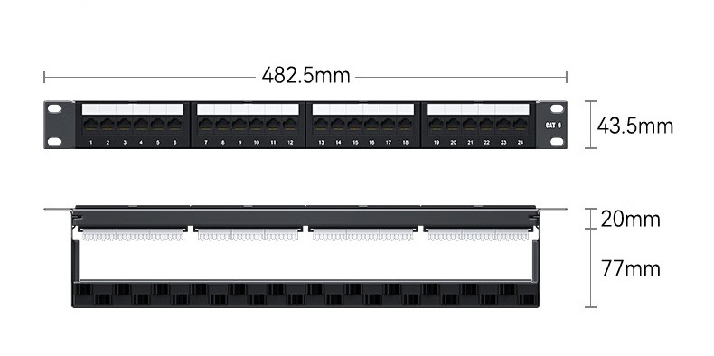 Panneau de brassage CAT6 24 ports