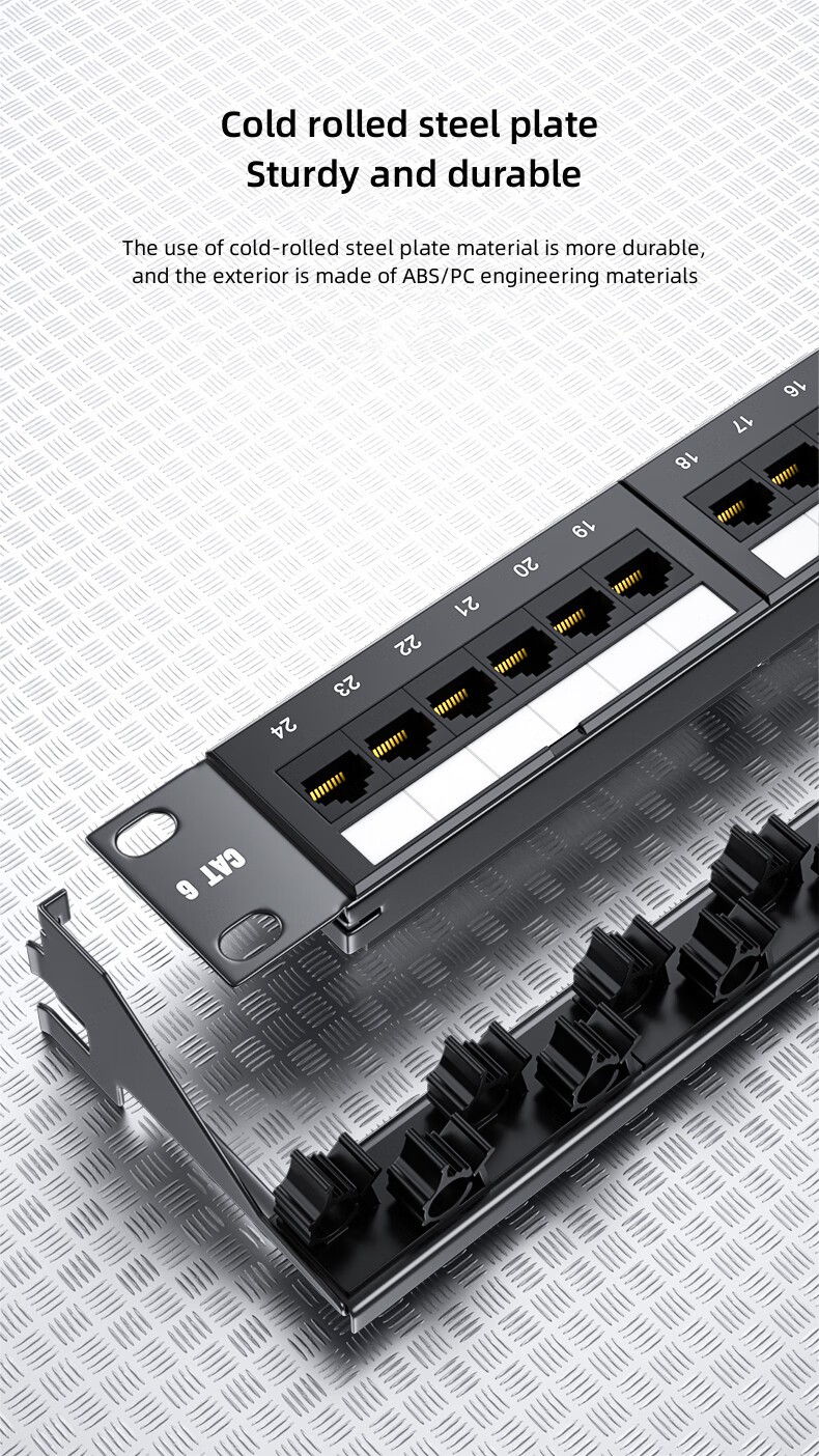 Panneau de brassage CAT6 24 ports