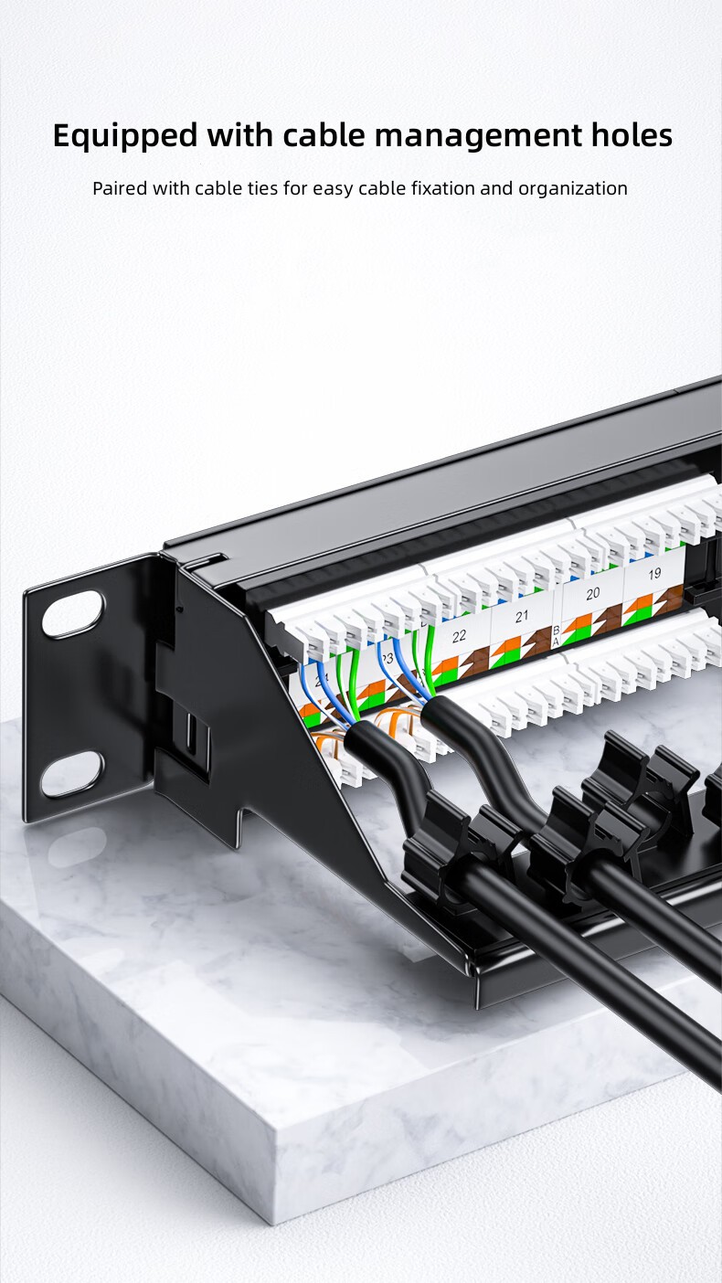 Panneau de brassage CAT6 24 ports