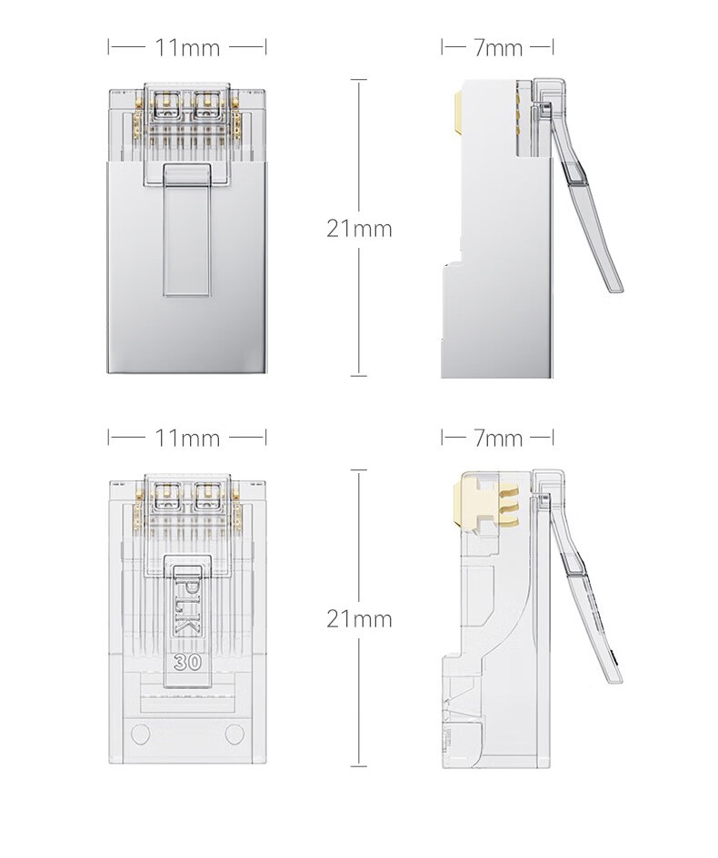 Tête de cristal blindée CAT6