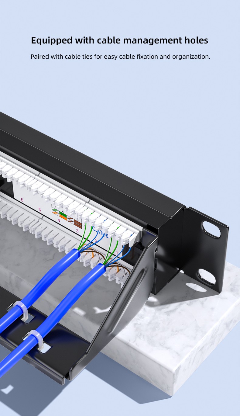 Panneau de brassage CAT6 24 ports