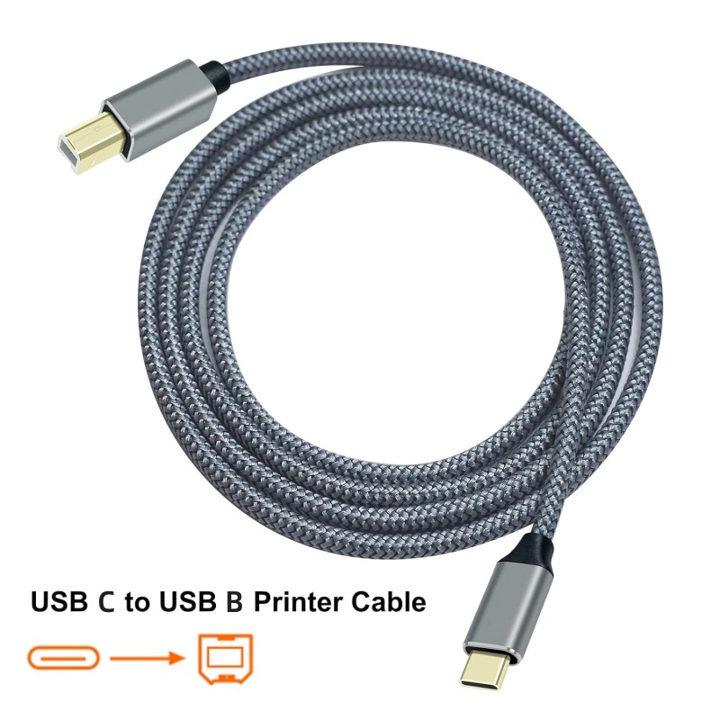 Câble d'imprimante USB C vers USB B