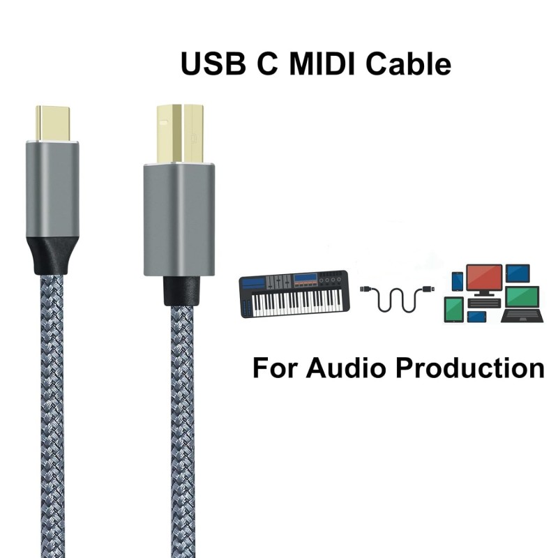 Câble d'imprimante USB C vers USB B