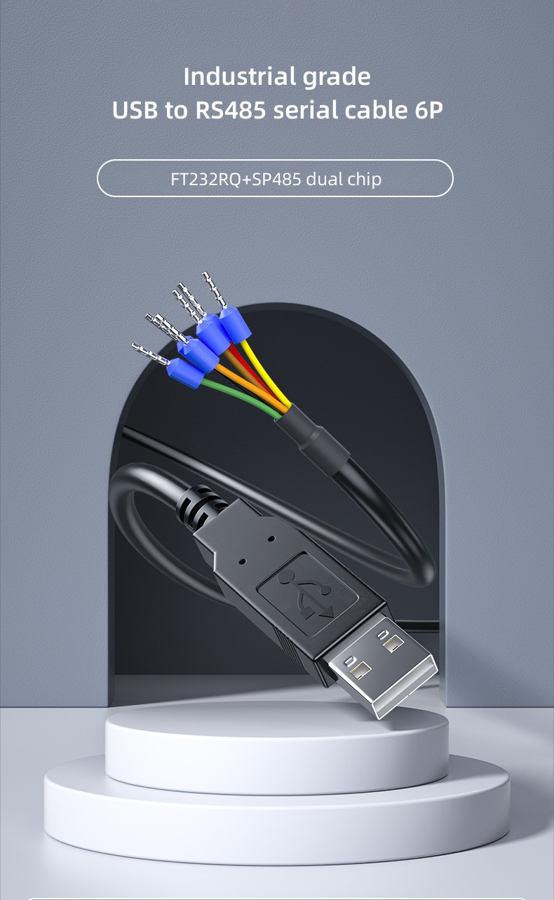 Câble de terminal USB vers RS485 série 6P