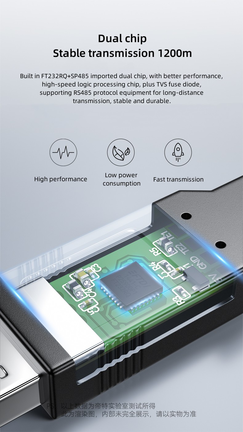 Câble de terminal USB vers RS485 série 6P