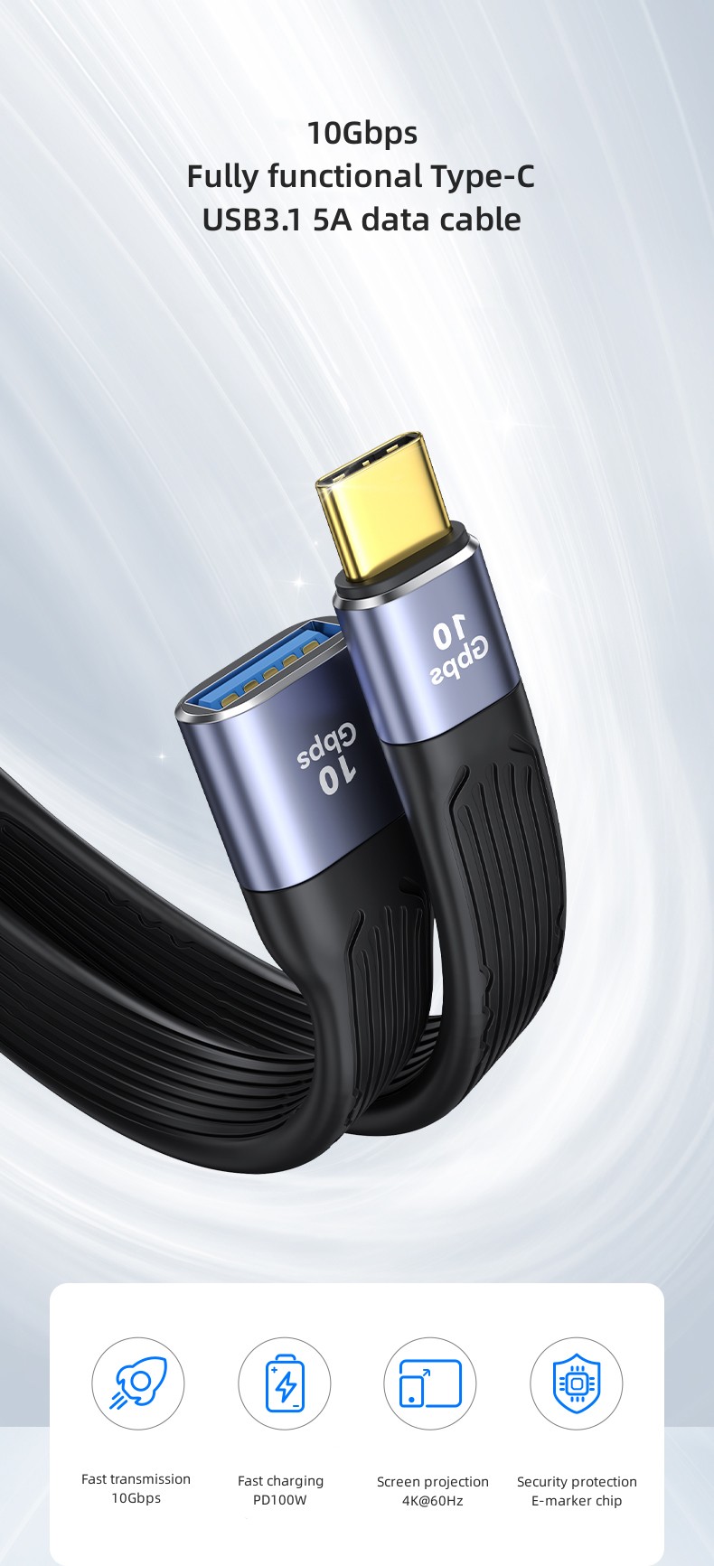 Câble de données multifonctionnel USB3.1