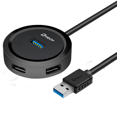Top-selling High Speed USB 3.0 4 Ports Expansion Hub 0.3-1.2M 5Gbps 28AWG ABS DC 5V 2.4A Fast Charge Micro USB HUB