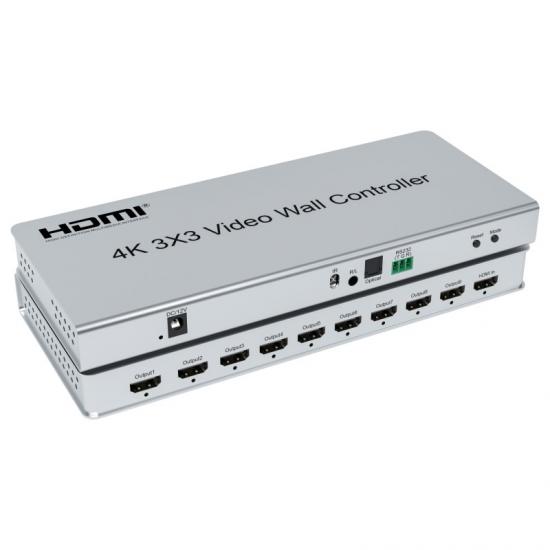 Contrôleur de mur vidéo 4K HDMI 3x3