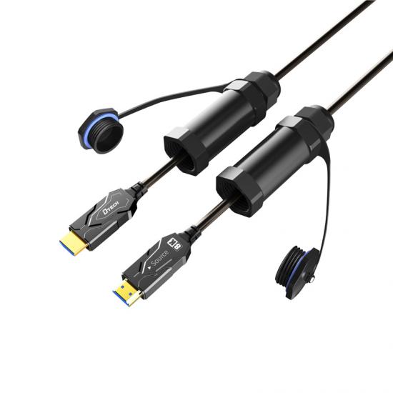 Câble Blindé Fibre Optique HDMI 4K Noir