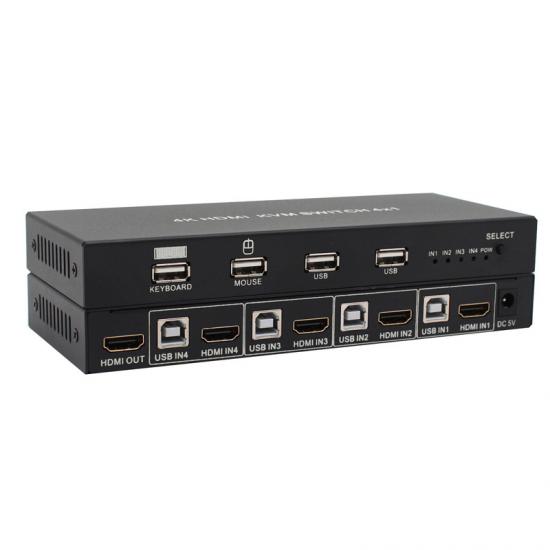 haute qualité  DTECH  DT-7017  KVM interrupteur 4X1  