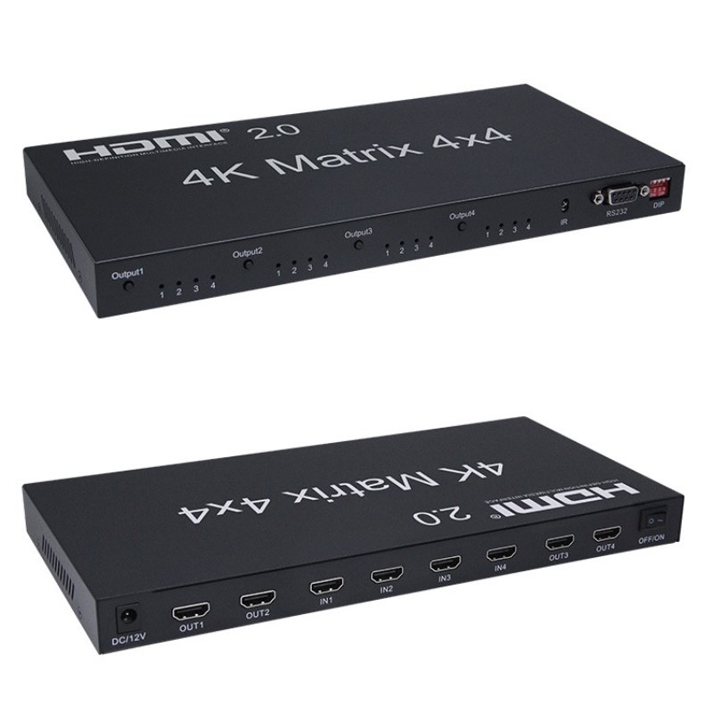 DTech 4K HDMI Matrix 4x4 Matrix crée un centre audiovisuel intelligent